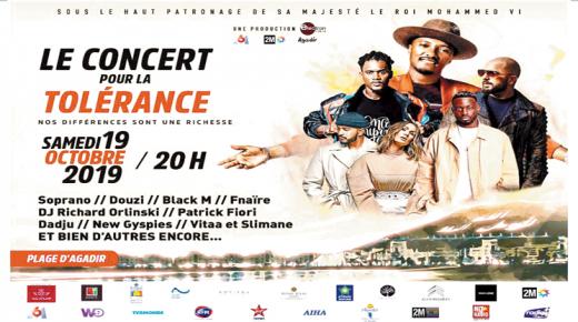 مهرجان التسامح من قلب مدينة أكادير يبعث رسائل السلام والتسامح والتعايش لمختف الثقافات والحضارات عبر العالم …