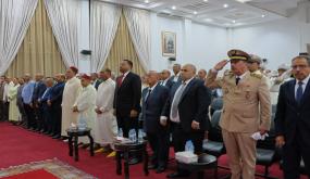 السيد إسماعيل أبو الحقوق ،عامل عمالة إنزكان أيت ملول، يترأس مراسيم حفل الإنصات للخطاب الملكي السامي بمناسبة عيد العرش المجيد