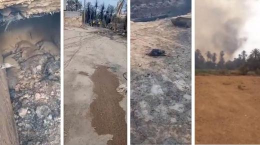 خسائر مادية جسيمة في حريق بواحة بكلميم