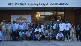 مؤسسات خريبكة تتزين بلوحات فنانين كبار من خلال مهرجان خيمة المبدع التشكيلي.