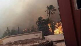 إخماد حريق في واحة آيت منصور قرب مدينة تافراوت