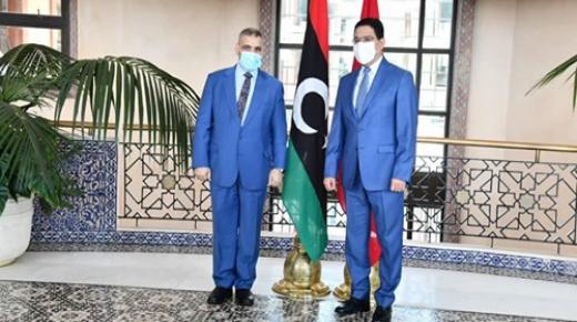 ناصر بوريطة يجري مباحثات مع كل من عقيلة صالح وخالد المشري