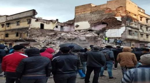 انهيار منزل مدرج ضمن المباني الآيلة للسقوط إثر التساقطات المطرية التي عرفتها المدينة بالدار البيضاء