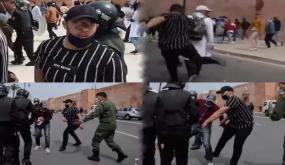 تحقيق يطال عنف شخص بزي مدني ضد محتجين