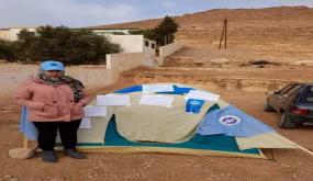 أستاذة تسكن في خيمة أمام باب مدرسة ببولمان