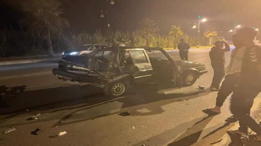 القصر الكبير : سيارتان تتسابقان وتتسببا في حادثة سير خطيرة