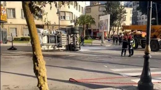 تفاصيل انقلاب شاحنة محملة بالأوكسجين بطنجة