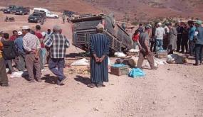 وف…اة شخصين وإصابة ثمانية آخرين في حادثة سير خطيرة بإقليم أزيلال