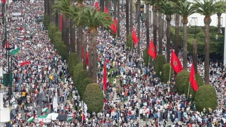 مسيرات حاشدة بطنجة والدار البيضاء دعما لغزة ورفضا للتطبيع