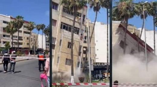 انهيار عمارة سكنية بحي بوركون بالدار البيضاء
