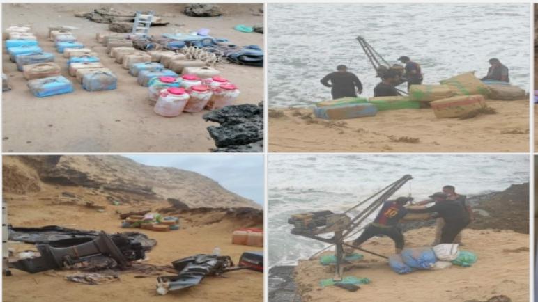 إجهاض محاولة تهريب طن ونصف من “الحشيش” وحجز “زودياك” مطاطي ومعدات أخرى ضواحي تزنيت