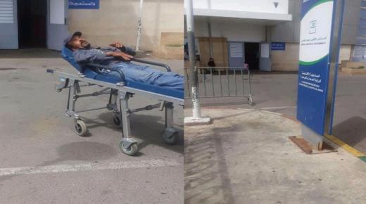 رشيد المتوكل في المستشفى بعد اغمائه بسبب اضرابه عن الطعام بالزمامرة