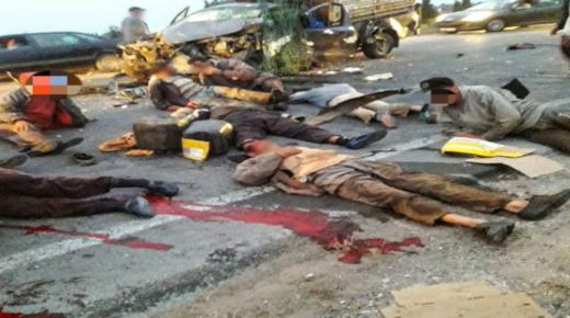 مصرع 4 أشخاص وإصابة آخرين في حادثة سير خطيرة ضواحي سيدي اسماعيل إقليم الجديدة