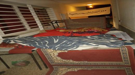 مبيت ليلي للطلبة من داخل كلية تازة يدخل يومه الرابع في أجواء قاسية جدا