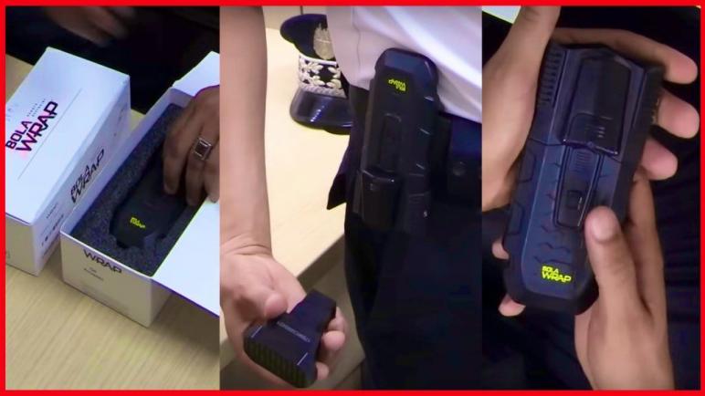 استعمال سلاح BOLAWRAP المتطور لتوقيف شخص مجرم بشكل سريع
