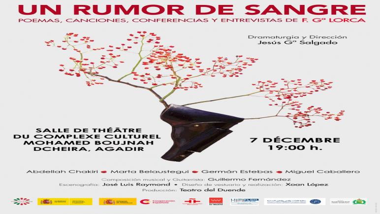 الدشيرة الجهادية تستضيف عرض الفرقة المسرحية لمدريد “Un RUMOR De SANGRE “