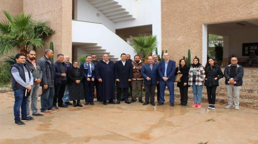 رئيس جامعة ابن زهر ورئيس جماعة ايت ملول يشرفان على افتتاح اشغال بالقطب الجامعي لأيت ملول