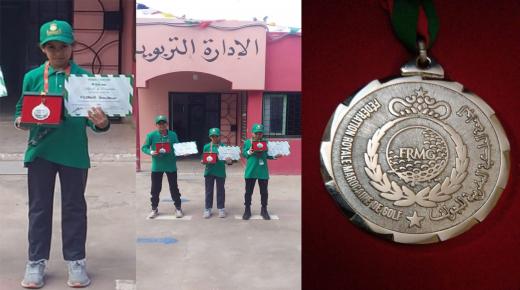 التلميذة “نسرين بوسون” من مدرسة المعتمد بن عباد بأيت ملول تفوز بالميدالية النحاسية