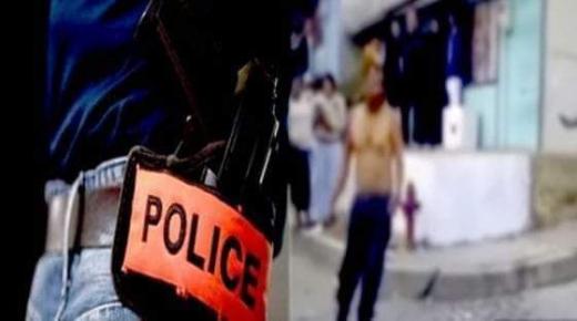 شخص يعرض حياة المواطنين للخطر مما استدعى استعمال السلاح الوظيفي لتوقيفه بمدينة الزمامرة