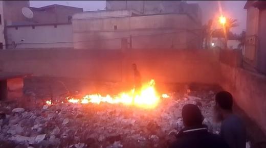 اندلاع حريق في حمام خالد المهجور بسطات