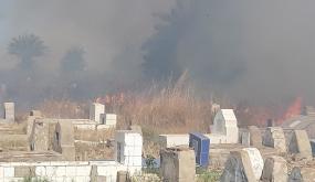 حر…يق مهو..ل يأتي على مقبرة مولاي علي بوغالب بالقصر الكبير