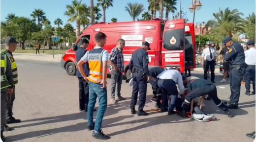 الخميسات.. إصابة خطيرة لشرطي مرور في حادثة سير بشارع الحسن الأول