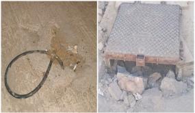 القصر الكبير.. توقف أشغال تهيئة الأرصفة يترك البالوعات والأسلاك الكهربائية مكشوفة