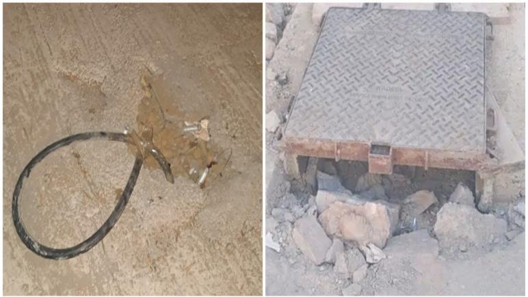 القصر الكبير.. توقف أشغال تهيئة الأرصفة يترك البالوعات والأسلاك الكهربائية مكشوفة