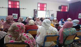 حملة تحسيسية للتوعية بأهمية الكشف المبكر عن سرطان الثدي وعنق الرحم بالمركب الإجتماعي قصبة الطاهر بايت ملول