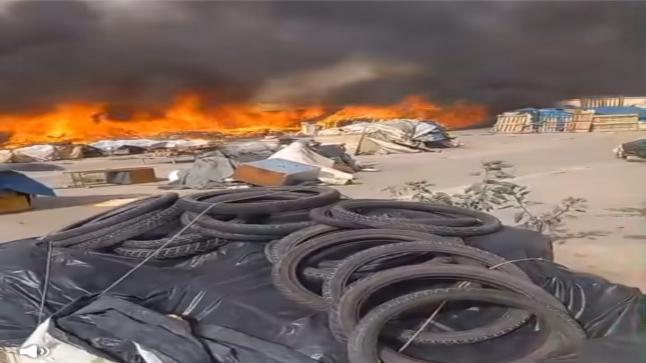 وجدة .. إندلاع حريق مهول بحي كلوج ..