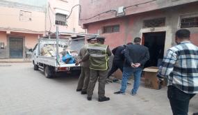 السلطات المحلية بالملحقة الإدارية الرابعة والشرطة الإدارية لايت ملول تداهم محل لصنع مواد التجميل بدون ترخيص