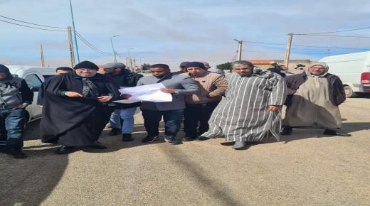 جماعة سيدي عبلا اوبلعيد قيادة ايت الرخاء اقليم سيدي افني جهة كلميم وادنون تعطي انطلاقة تحسين مستوى البنيات التحتية بمقرها المركزي