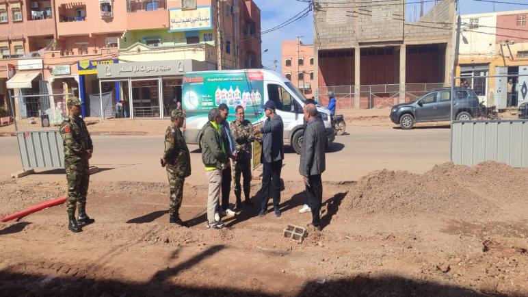 زيارة ميدانية مباغتة لعامل عمالة إنزكان آيت ملول تشدد الرقابة على أشغال تأهيل مركز التمسية