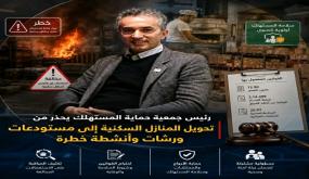 رئيس جمعية حماية المستهلك يحذر من تحويل المنازل السكنية إلى مستودعات ومخابز وورشات خطرة