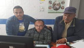 أطر المكتب الصحي الجماعي بأيت ملول يسابقون الزمن للتعقيم والتطهير بأيت ملول تحت إشراف اللجنة الإقليمية لليقظة