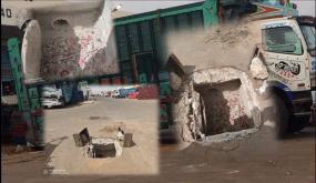 سقوط شاحنة بالبالوعات يفضح هشاشة البنيات التحتية بسوق الجملة للخضر والفواكه بإنزكان