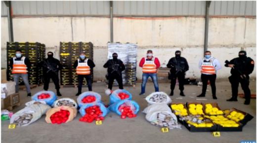 إجهاض عملية كبرى للتهريب الدولي للمخدرات وحجز شحنة قياسية تناهز 31 طنا و197 كيلوغرام من مخدر الحشيش بطنجة
