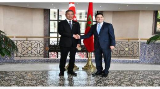 ناصر بوريطة يستقبل وزير الشؤون الخارجية بسنغافورة