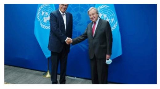استقبال السيد أخنوش في نيويورك من طرف الأمين العام للأمم المتحدة