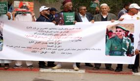 اكادير: قدماء المحاربين والعسكريين في وقفة احتجاجية أمام الحامية العسكرية.