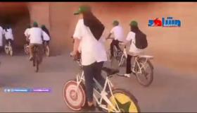 جولة سياحية بتاودانت، انطلاقا من ساحة 20 غشت خاصة بالجمعيات المشاركة في الاحتفالية بالدراجة الهوئية PIKALA من تأطير الأستاذ ابراهيم الياسيني.