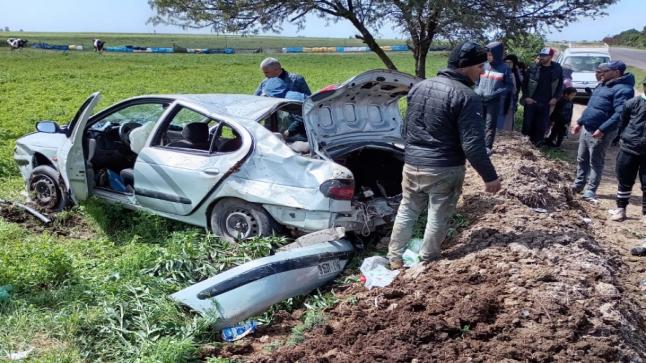 انقلاب سيارة خفيفة بالحكاكشة يخلّف إصابات متفاوتة الخطورة