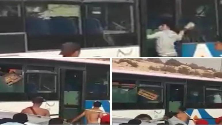 السجن النافد وغرامة مالية لمخربي حافلة ”ألزا” بتغازوت ضواحي أكادير